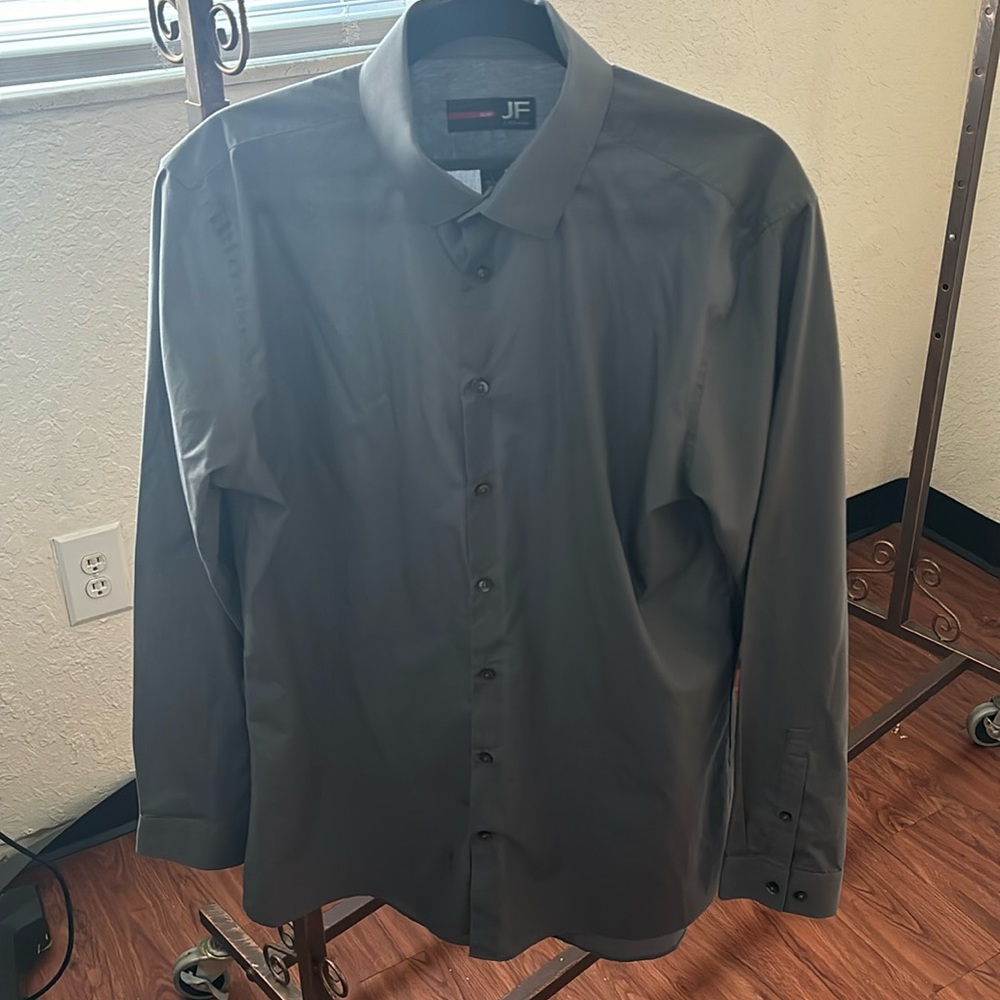 JFK. Ferrar Grey Men’s Button Down Dress Shirt